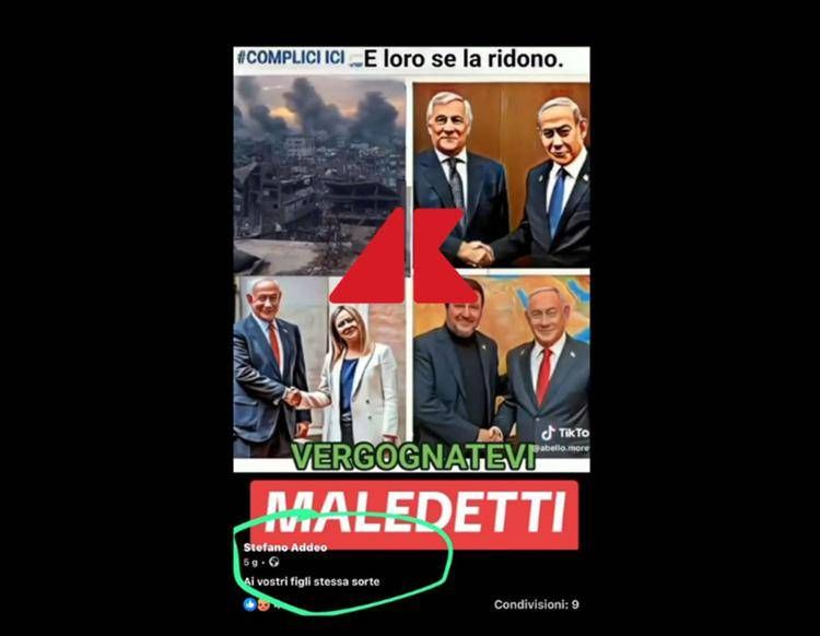 Uno dei post del prof campano contro gli esponenti del governo - Adnkronos